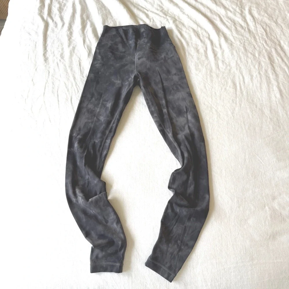 Lululemon Align High-Rise Pant 28 Diamond Dye Graphite Grey Bronze Green Size 4 - Picture 5 of 7